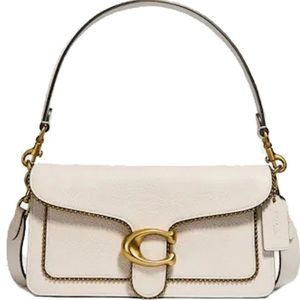 COACH Tabby Shoulder Bag 26 73995 Handbag Ivory Leather Women Men